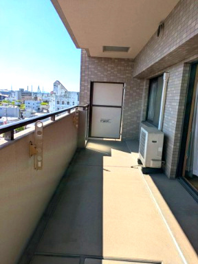 サーパス医大前第2のバルコニー|広々としたバルコニーです