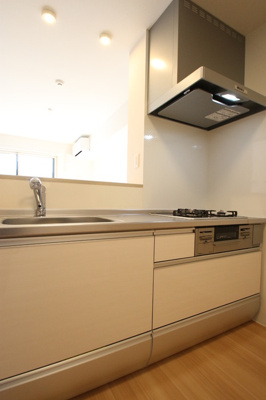 【キッチン】 | プレジール下大利 弐番館 | システムキッチン/3口ガスコンログリル付き