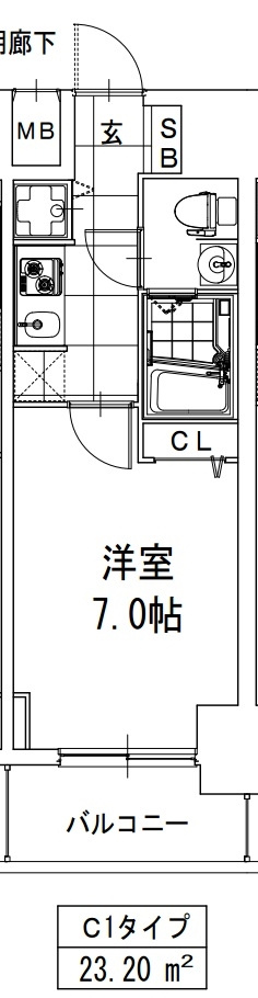 S-RESIDENCE難波Brillerの間取り