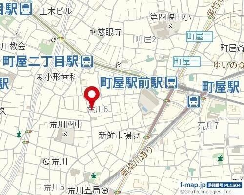 トップ町屋の地図