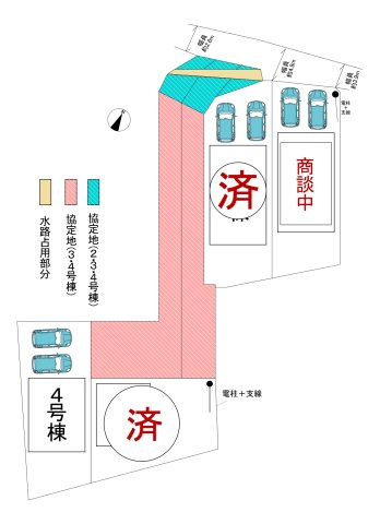 【今からご案内可能】刈谷市小垣江町　全４棟の区画図|全体区画数｜全4棟
◆駐車2台可能！(但し、車種による)
◎まずは、お気軽にお問い合わせください。現地を案内しながら周辺環境も見て頂けます。全