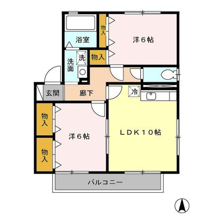 サンフレア　Ｃ棟の間取り
