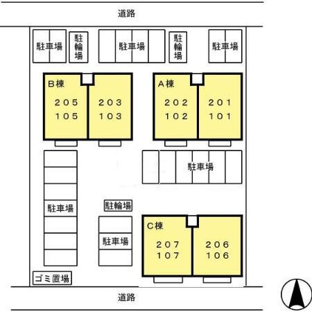サンフレア　Ｃ棟の区画図