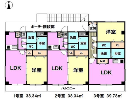 川口市西青木４丁目の一棟マンションの間取り