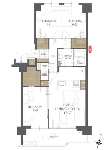 【間取り】阪急池田伏尾台セラージュ 