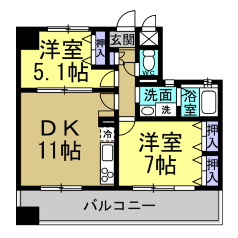 サンライズエモトの間取り
