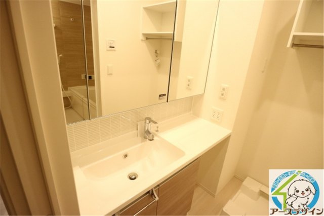 パークハイム七番館の洗面所|パース写真