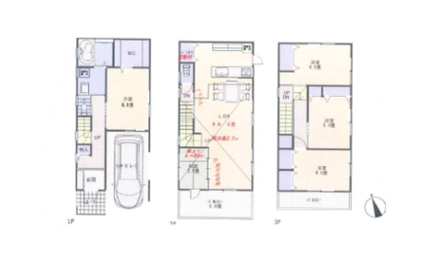 大宮区三橋1丁目Ⅱ　新築一戸建て　Bの間取り|大宮区三橋1丁目Ⅱ　新築一戸建て　B、4LDK、土地面積82.12m2、建物面積138.69m2