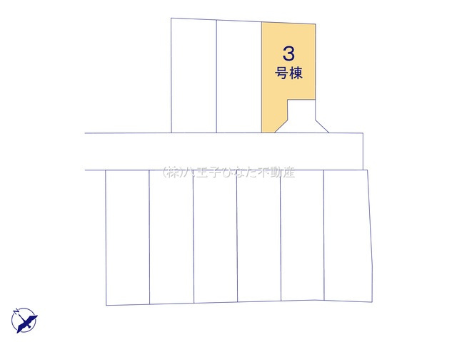 『八王子市新築戸建て』八王子市1549-3【仲介手数料無料】　１６期の区画図|～仲介手数料無料☆八王子ひなた不動産～　八王子市下恩方町　新築戸建て