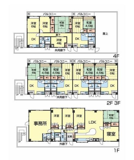 川口市並木１丁目の一棟マンションの間取り