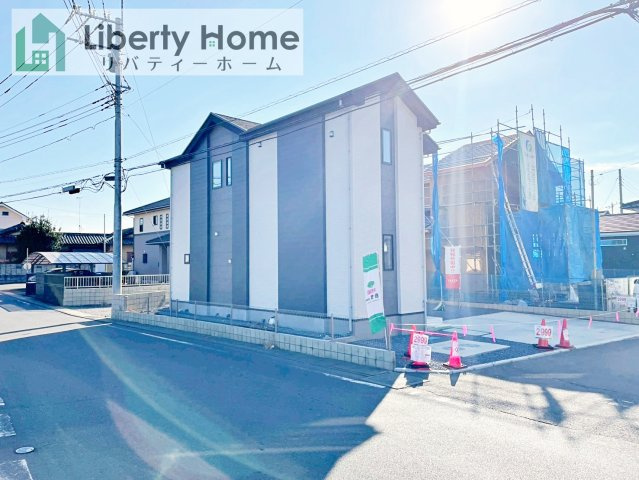 ひたちなか市高場7期　新築戸建の前面道路含む現地写真