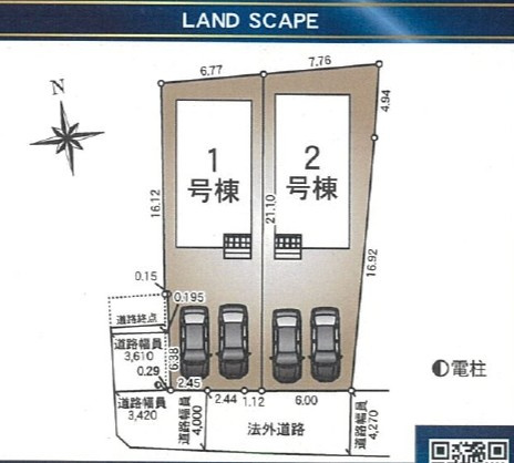 【新築戸建て】秋田市茨島第12　2号棟の区画図