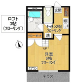 １０６号室の間取り