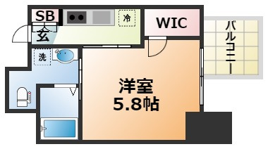 ララプレイス三宮ルミナージュの間取り