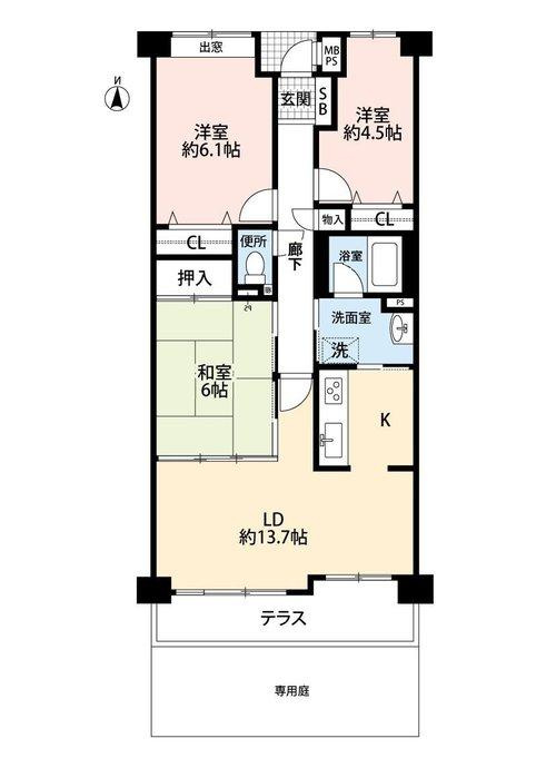 東急ドエル・アルス西明石コーストの間取り|間取図