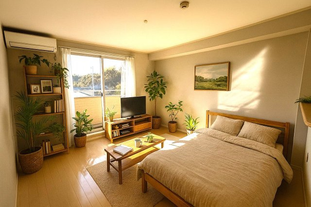 ボーラス北鬼柳Ｂの居間・リビング|※家具等はAI生成によるイメージです。