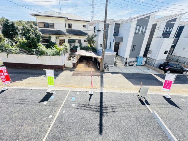 柏市新逆井１丁目新築戸建【土南部小学校：4分】の展望|バルコニーより南側眺望・南道路で日当たり良好♪