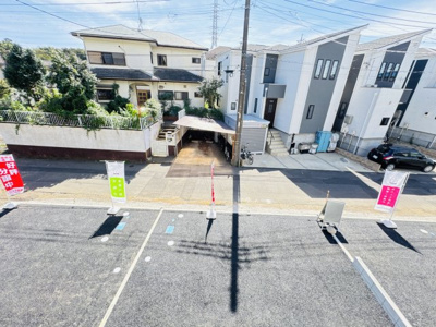 【展望】 | 柏市新逆井１丁目新築戸建【土南部小学校：4分】 | バルコニーより南側眺望・南道路で日当たり良好♪