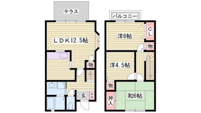 パルティーダ Ｂ棟の間取り