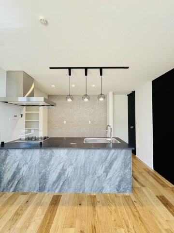 BLACK VOID HOUSE｜吹抜とロフトが魅せる、美意識の家のキッチン