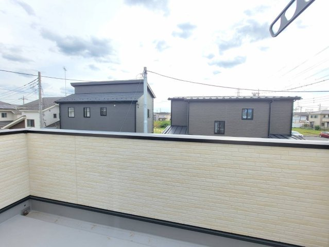 小山市神山　全4邸のバルコニー|〇１号棟　バルコニー〇
開放的なバルコニー！
2025年9月撮影