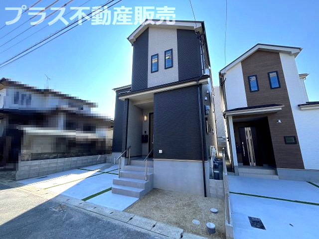 【外観】 | 福岡市早良区飯倉2丁目　B号棟（全2棟）【仲介手数料無料・0円】 | 現地写真。プラス不動産販売なら、現場の全ての棟をまとめてご見学頂けます。