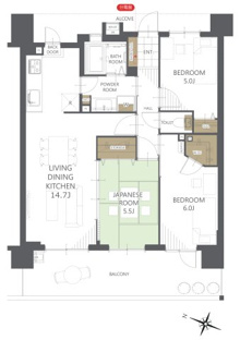 【間取り】ルネサンスタワー北大宮 