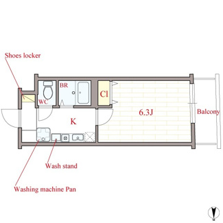 【間取り】 | ブランシェ天満（住居・SOHO）