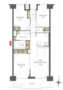 【間取り】ハイツ柏原弐号棟 