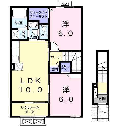 プレジール　Ｍの間取り