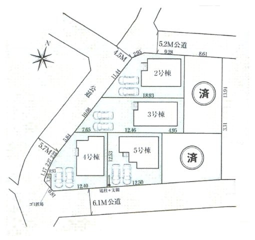 仲介手数料無料　川島町中山11期　新築戸建　全６棟の区画図|３号棟