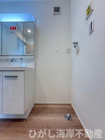 茅ヶ崎市柳島1丁目　新築戸建　全２棟のランドリースペース|洗濯機置場