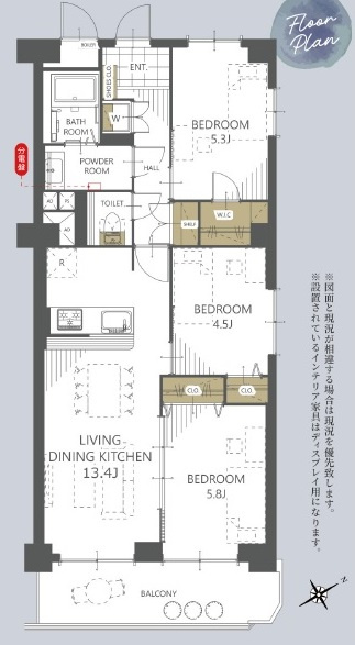 歌敷山ダイヤハイツの間取り