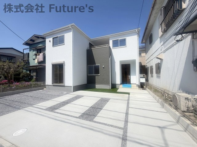 吉川市新栄2丁目　新築戸建　全1棟の外観|「吉川」駅・「吉川美南」駅バス15分『集会所前』停歩1分