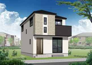 【外観】 | 厚木市山際  2号棟 第5 | イメージパース（完成時に現況と異なる場合は現況優先となります）