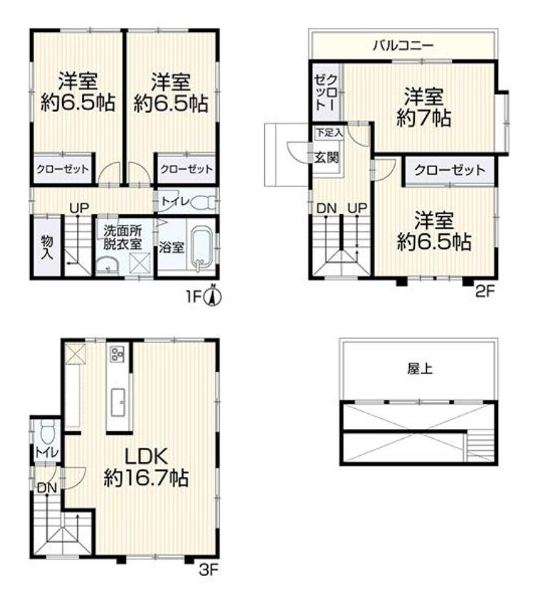 横浜市戸塚区平戸1丁目 中古戸建て【仲介手数料無料】の間取り