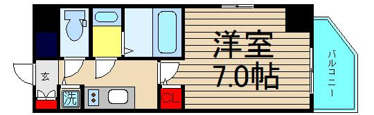 Dimus北堀江の間取り