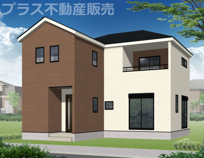 【外観】 | 福岡市城南区西片江2丁目1期　1号棟（全2棟）【仲介手数料無料・0円】 | 完成イメージの外観パースです。