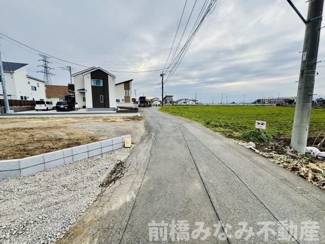 前橋市東善町１期　１号棟(全４棟)　アーバンスタイル　新築建売分譲の前面道路含む現地写真|前面道路含む現地写真です