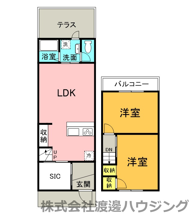 クラテル大利の間取り|間取り作成中