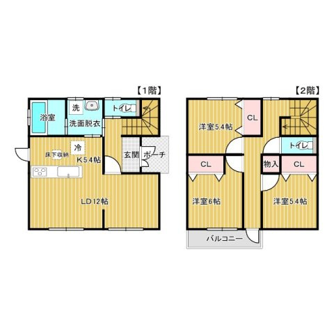 旭市南堀之内　中古戸建B棟の間取り