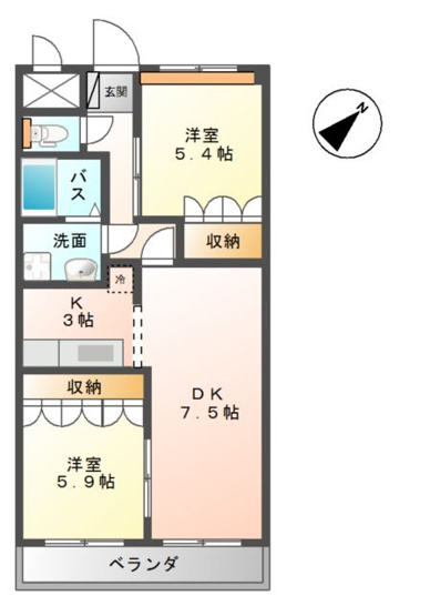 【間取り】 | ラ・メールガーデン