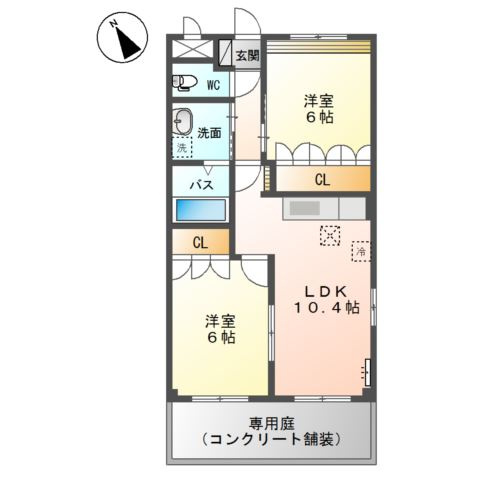 【間取り】 | Ｌａ　ｆｒｏｎｔｅｒａ