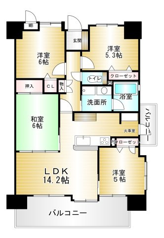 エバーライフネアシティ久留米弐番館の間取り