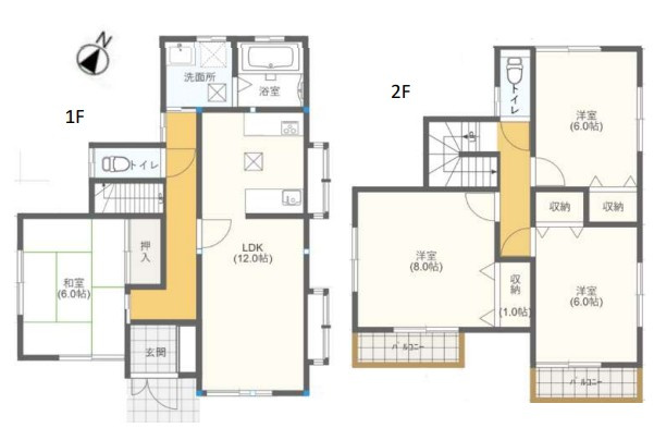 入間市牛沢町リノベーション中古戸建ての間取り