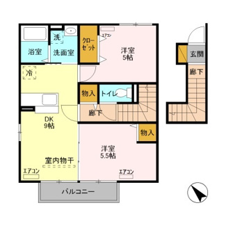 【間取り】 | グランポルテ美園　Ａ