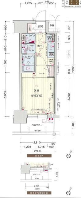 プレサンス三宮ディライトの間取り