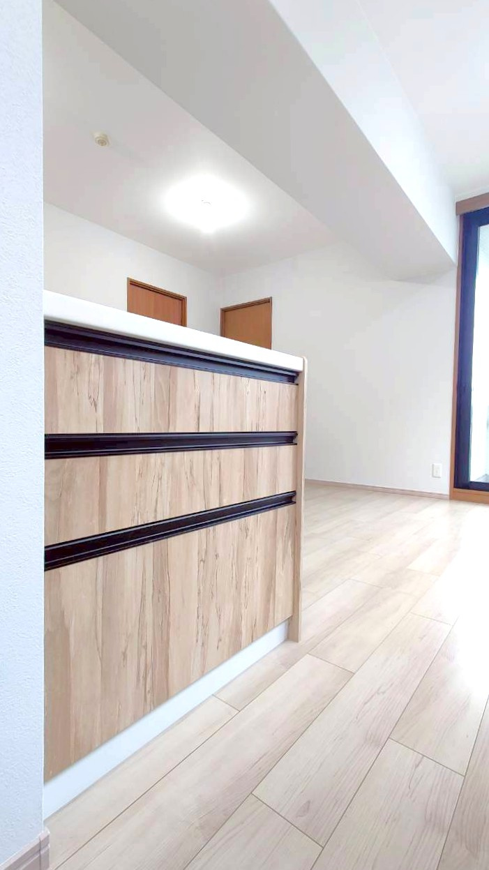 徒歩９分圏内に２沿線利用ＯＫ◆２０２５年９月リフォーム完了の美室◆シンフォニー桃山のキッチン|キッチンカウンター