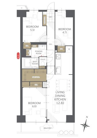【間取り】ハイツ越谷 