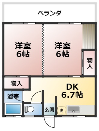 中嶋コーポの間取り